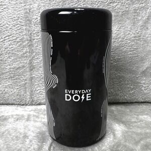 Everyday Dose Mushroom Coffee Black Storage Stash Matcha Coffee Canister Jar Lid